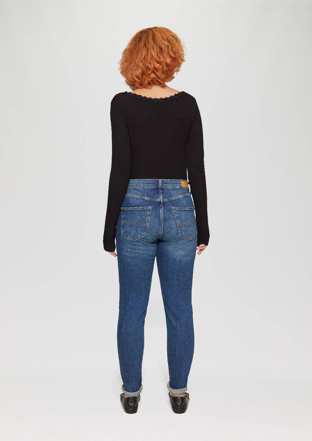 S.Oliver Rippshirt aus Viskosemix mit Spitzendetail Letzte 2 Tage