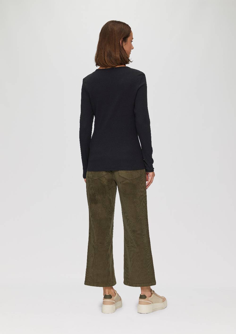 S.Oliver Stretchiges Longsleeve mit Henleyausschnitt Letzter Tag