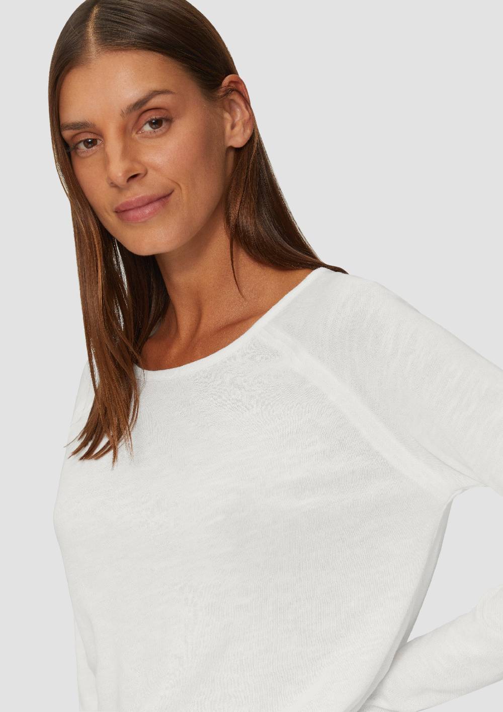 S.Oliver Langarmshirt mit Flammgarnstruktur und Raglanärmeln Sonderangebot der Fabrik