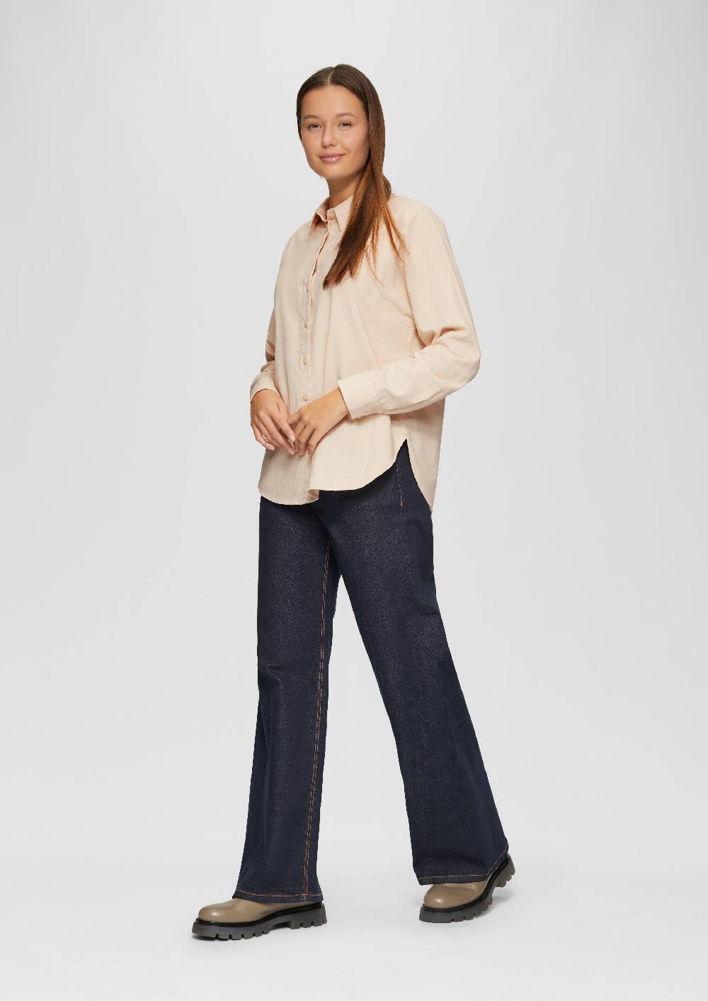 S.Oliver Cordbluse im Relaxed Fit mit Naht-Details Super Rabatt