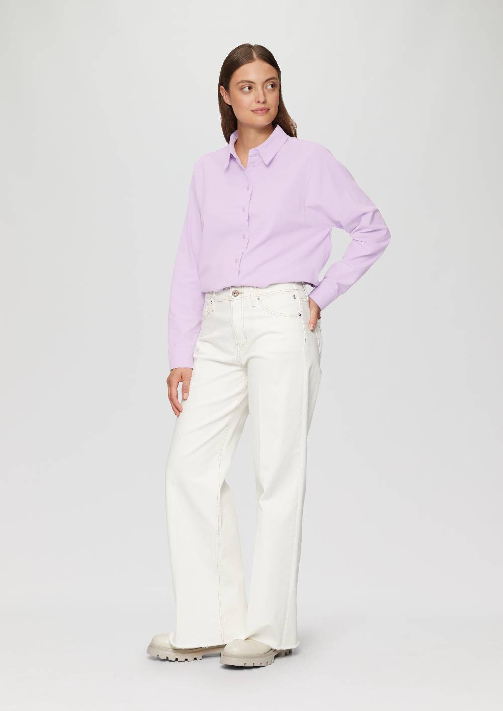 S.Oliver Cordbluse im Relaxed Fit mit Naht-Details Riesige Rabatte