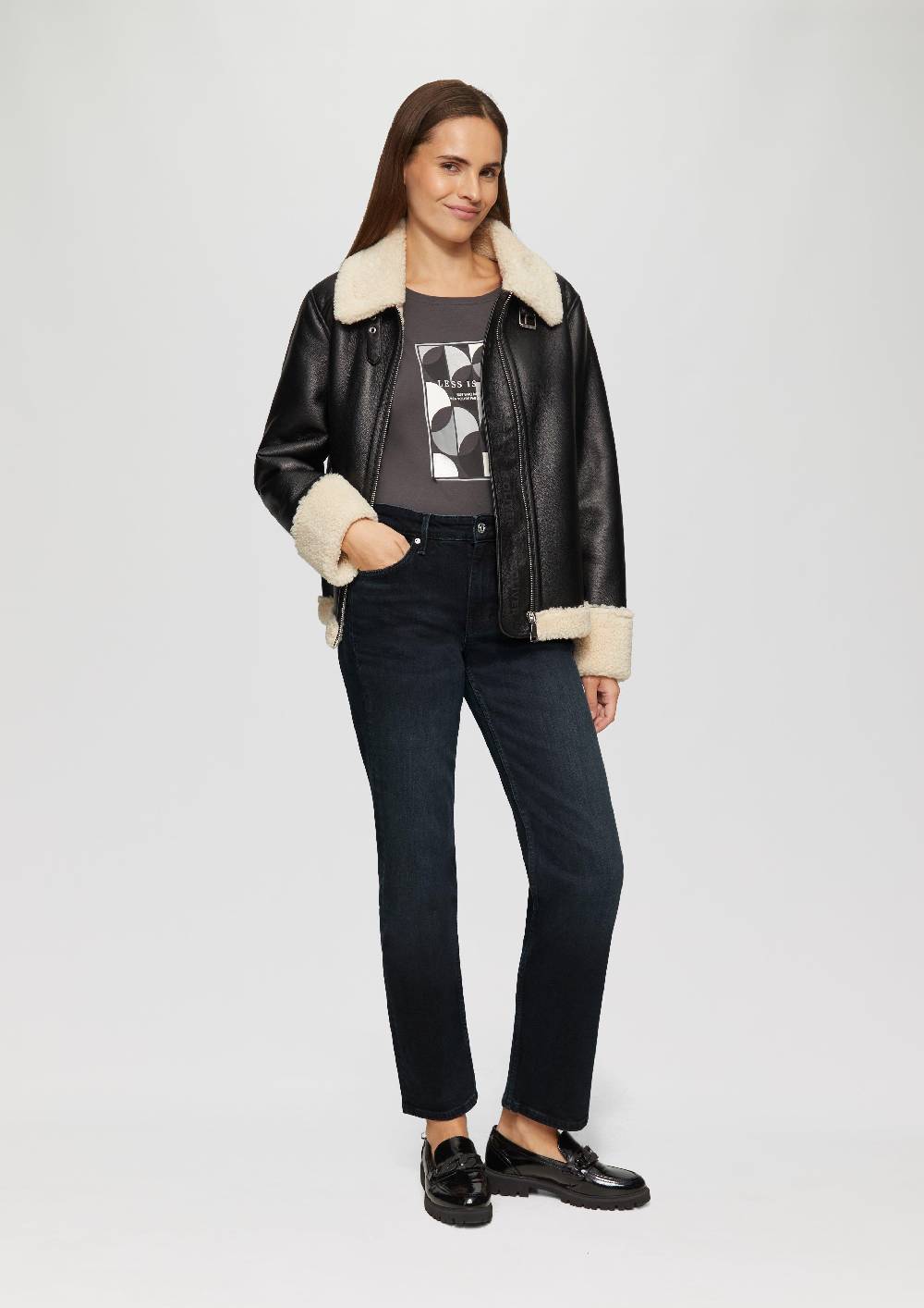 S.Oliver Jeans Karolin / Regular Fit / Mid Rise / Straight Leg Im Verkauf