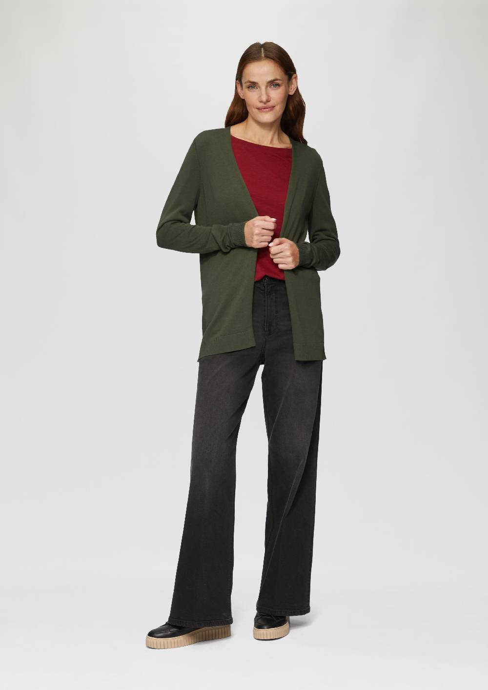 S.Oliver Cardigan aus Viskose-Baumwollmix 50% Rabatt für begrenzte Zeit