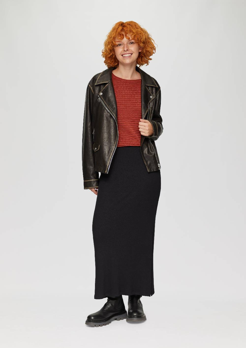 S.Oliver Pullover mit Strukturmuster aus Viskosemix Hotsell