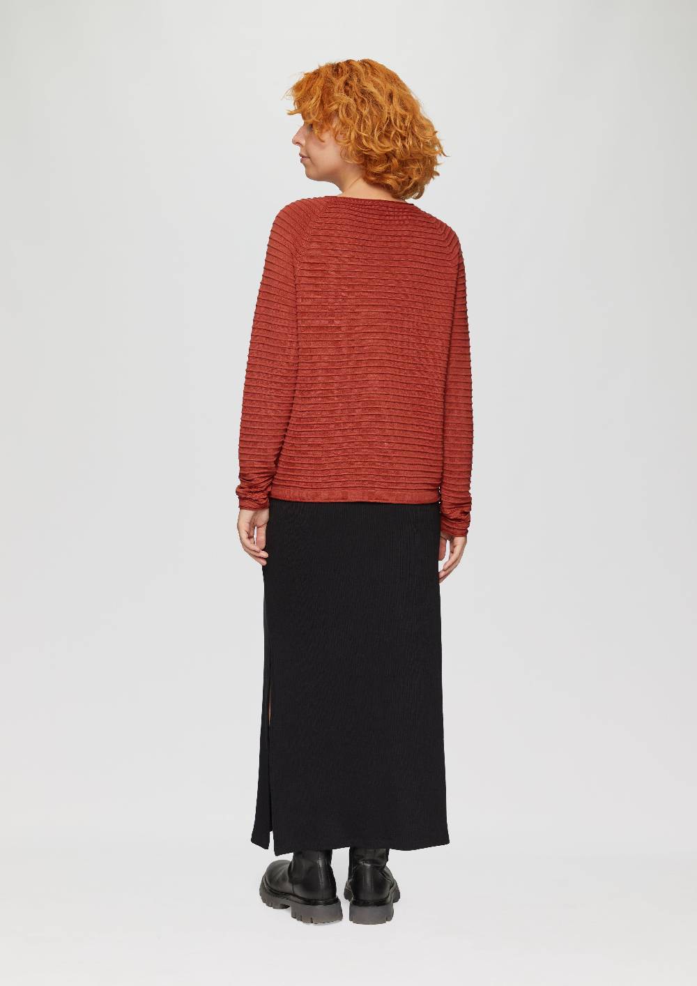 S.Oliver Pullover mit Strukturmuster aus Viskosemix Hotsell