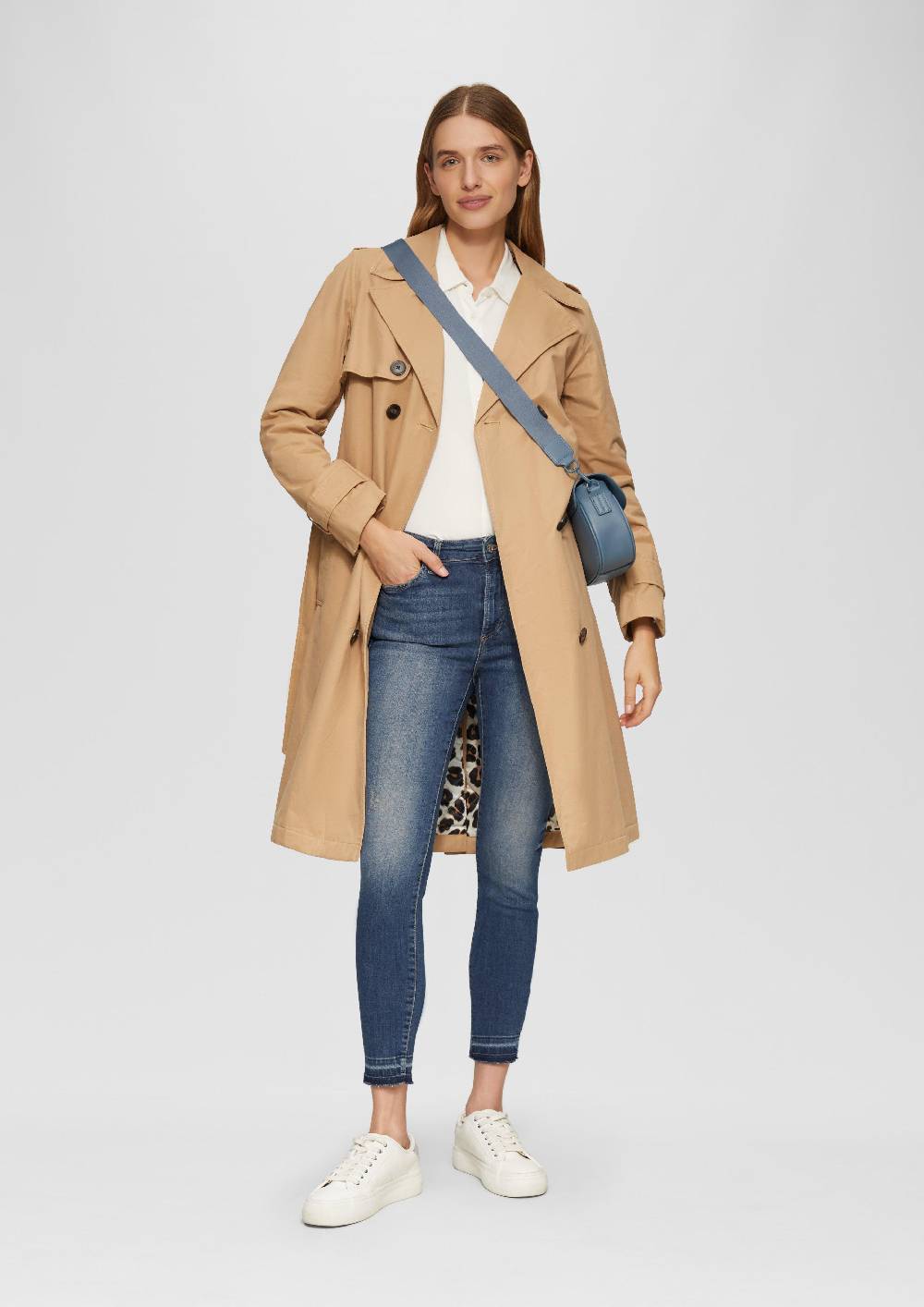 S.Oliver Cropped Jeans Izabell / Skinny Fit / Mid Rise / Skinny Leg / mit offenem Saum Fabrik Onlineshop