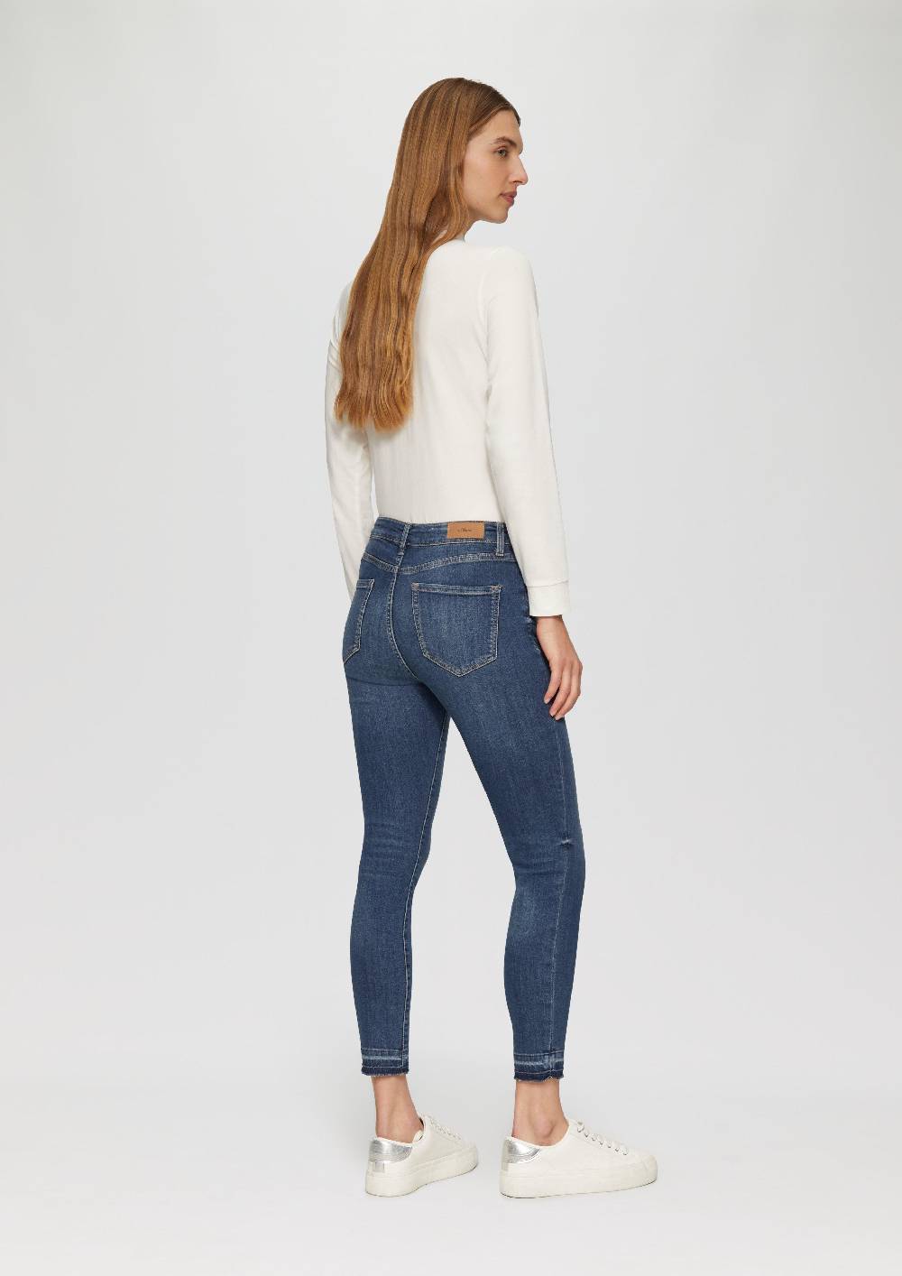 S.Oliver Cropped Jeans Izabell / Skinny Fit / Mid Rise / Skinny Leg / mit offenem Saum Fabrik Onlineshop