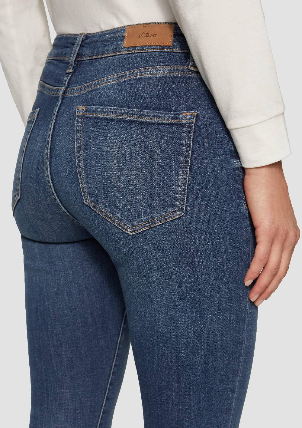 S.Oliver Cropped Jeans Izabell / Skinny Fit / Mid Rise / Skinny Leg / mit offenem Saum Fabrik Onlineshop