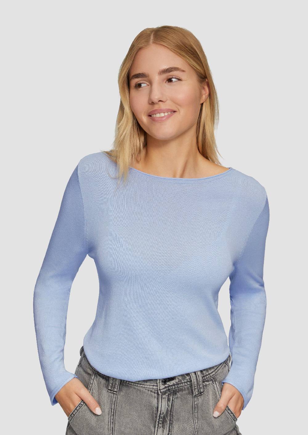 S.Oliver Leichter Feinstrickpullover mit Rollkante Begrenztes Angebot