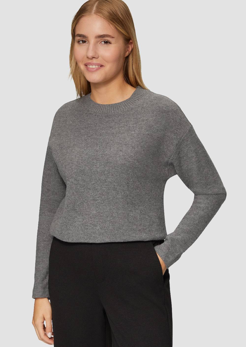 S.Oliver Weiches Sweatshirt mit gebrushter Oberfläche Vatertagsangebot