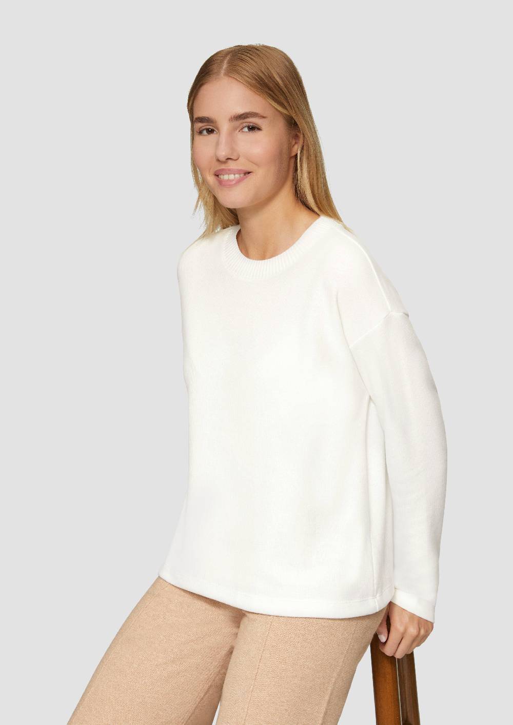 S.Oliver Weiches Sweatshirt mit gebrushter Oberfläche Jubiläumsangebot