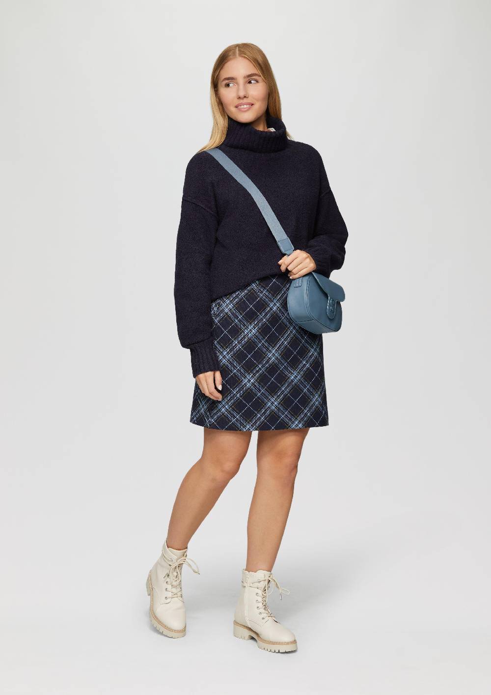 S.Oliver Weicher Rollkragenpullover aus Baumwoll-Bouclé Top Angebot