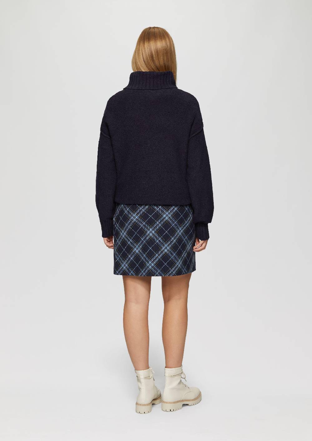 S.Oliver Weicher Rollkragenpullover aus Baumwoll-Bouclé Top Angebot