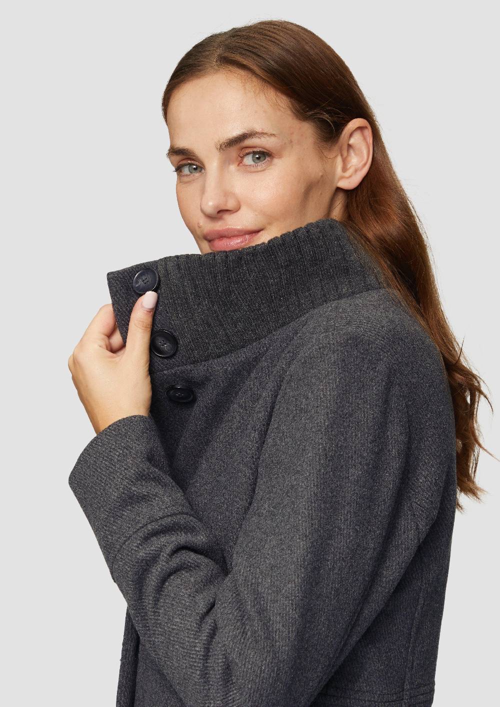 S.Oliver Twilljacke mit Strick-Stehkragen und Eingrifftaschen Räumungsverkauf