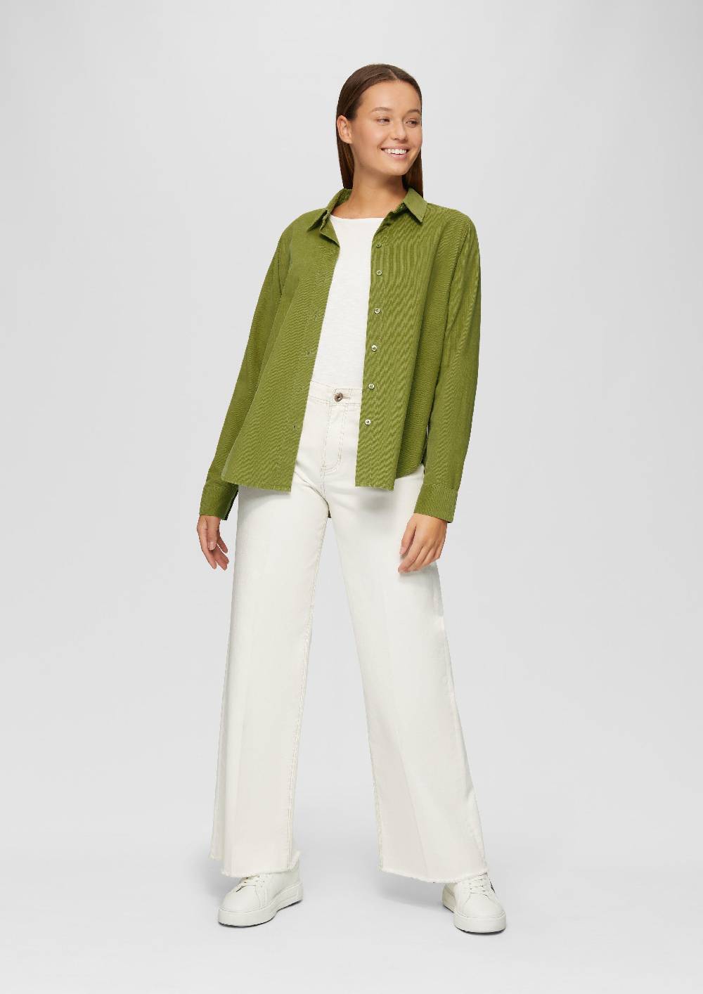 S.Oliver Cordbluse im Relaxed Fit mit Naht-Details Tägliche Deals