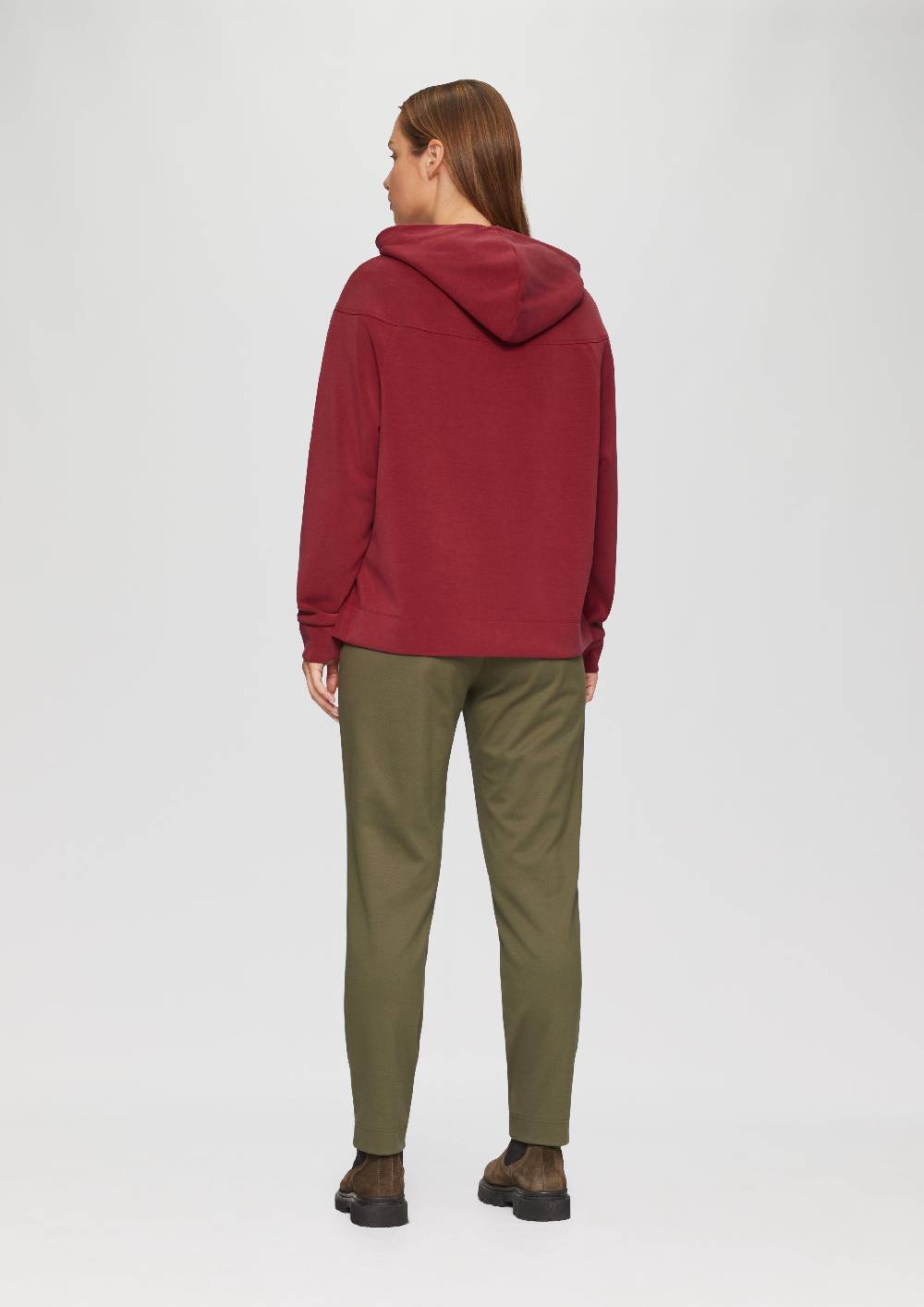 S.Oliver Hoodie aus Scuba im Relaxed Fit Wochenangebot