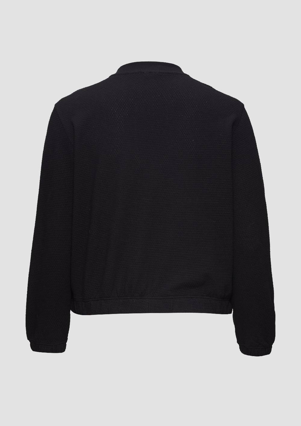 S.Oliver Strukturierter Sweat-Blouson aus Baumwollmix Kostenlose Rückgabe