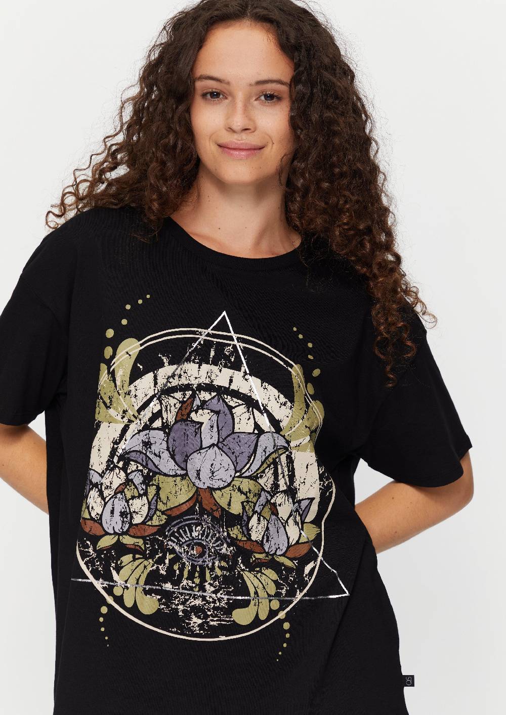 S.Oliver Print-T-Shirt mit überschnittenen Schultern Bis zu 60% Rabatt