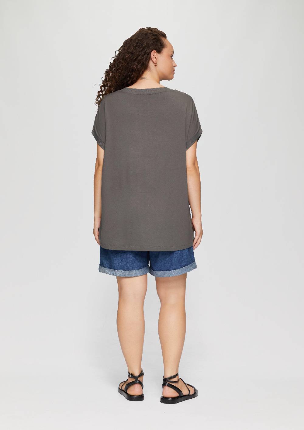 S.Oliver Materialmix-T-Shirt im Loose Fit Bis zu 65% Rabatt