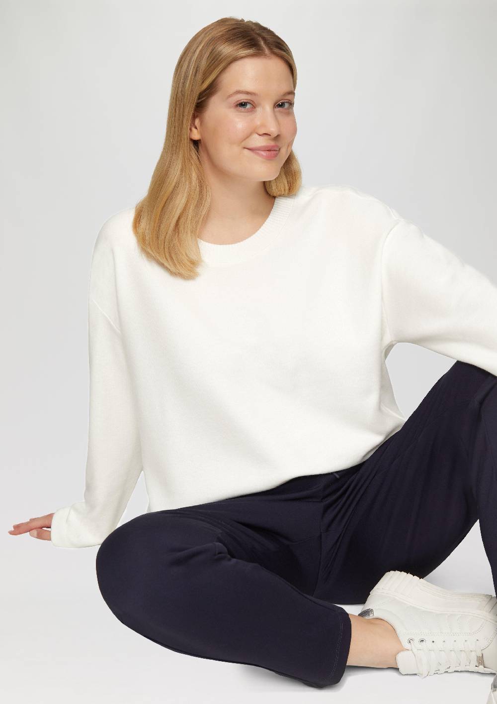S.Oliver Weiches Sweatshirt mit überschnittenen Schultern Clearance-Verkauf