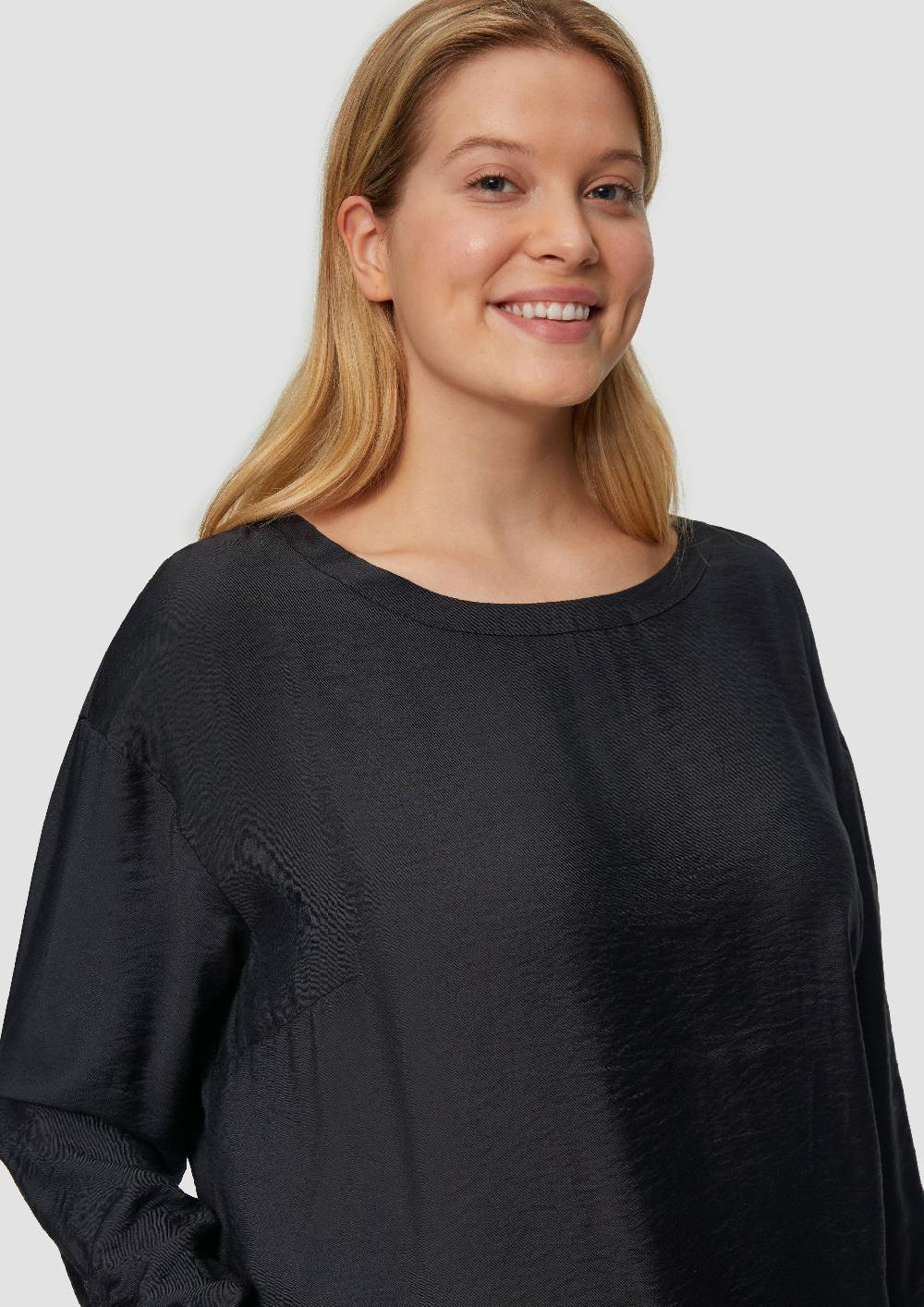 S.Oliver Viskose-Bluse mit elastischem Saum Kostenloser Versand international