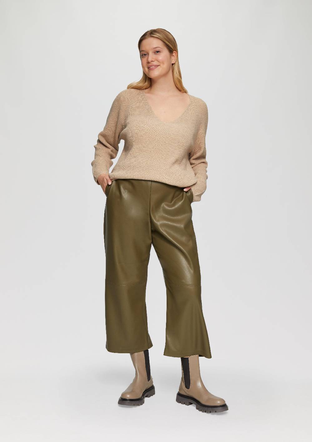 S.Oliver Strickpullover mit V-Ausschnitt im Loose Fit Speichern exportieren