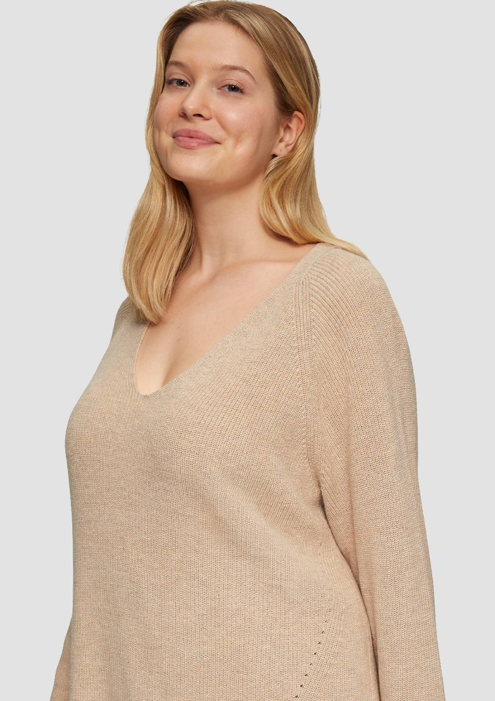 S.Oliver Strickpullover mit V-Ausschnitt im Loose Fit Speichern exportieren