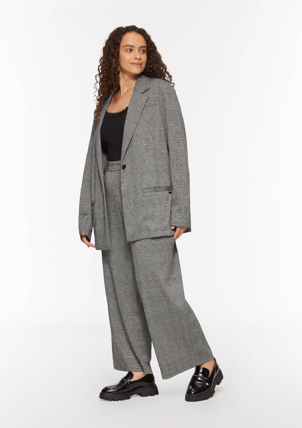 S.Oliver Gemusterte Wide-Leg-Hose aus Interlock-Jersey Angebote