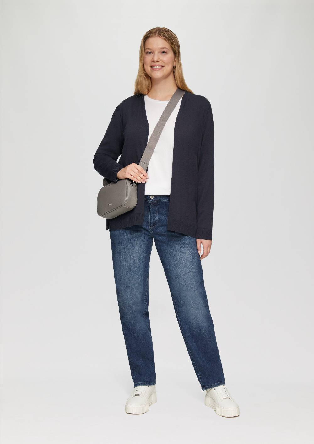 S.Oliver Cardigan aus Viskose-Baumwollmix Günstiger Verkauf