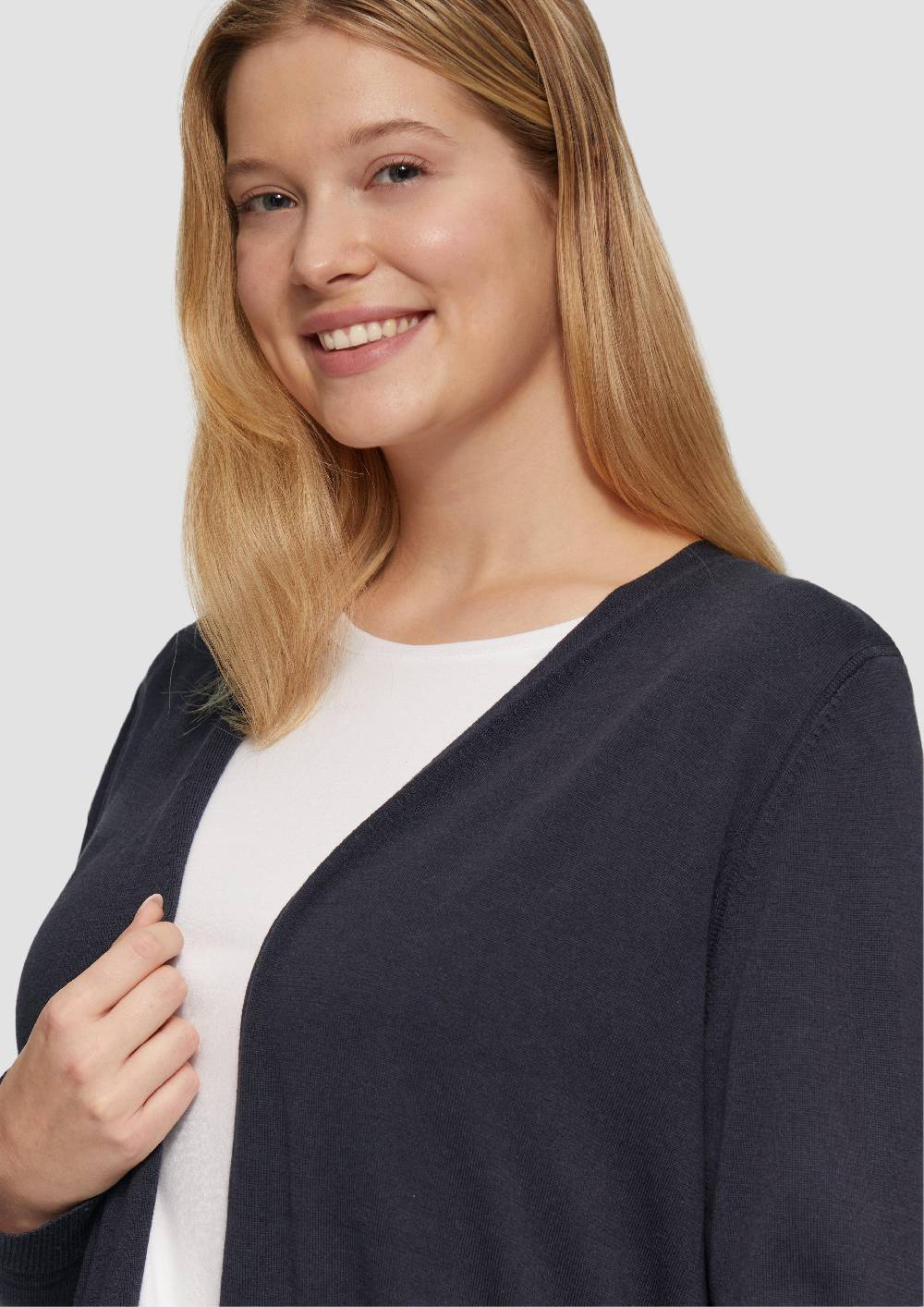 S.Oliver Cardigan aus Viskose-Baumwollmix Günstiger Verkauf