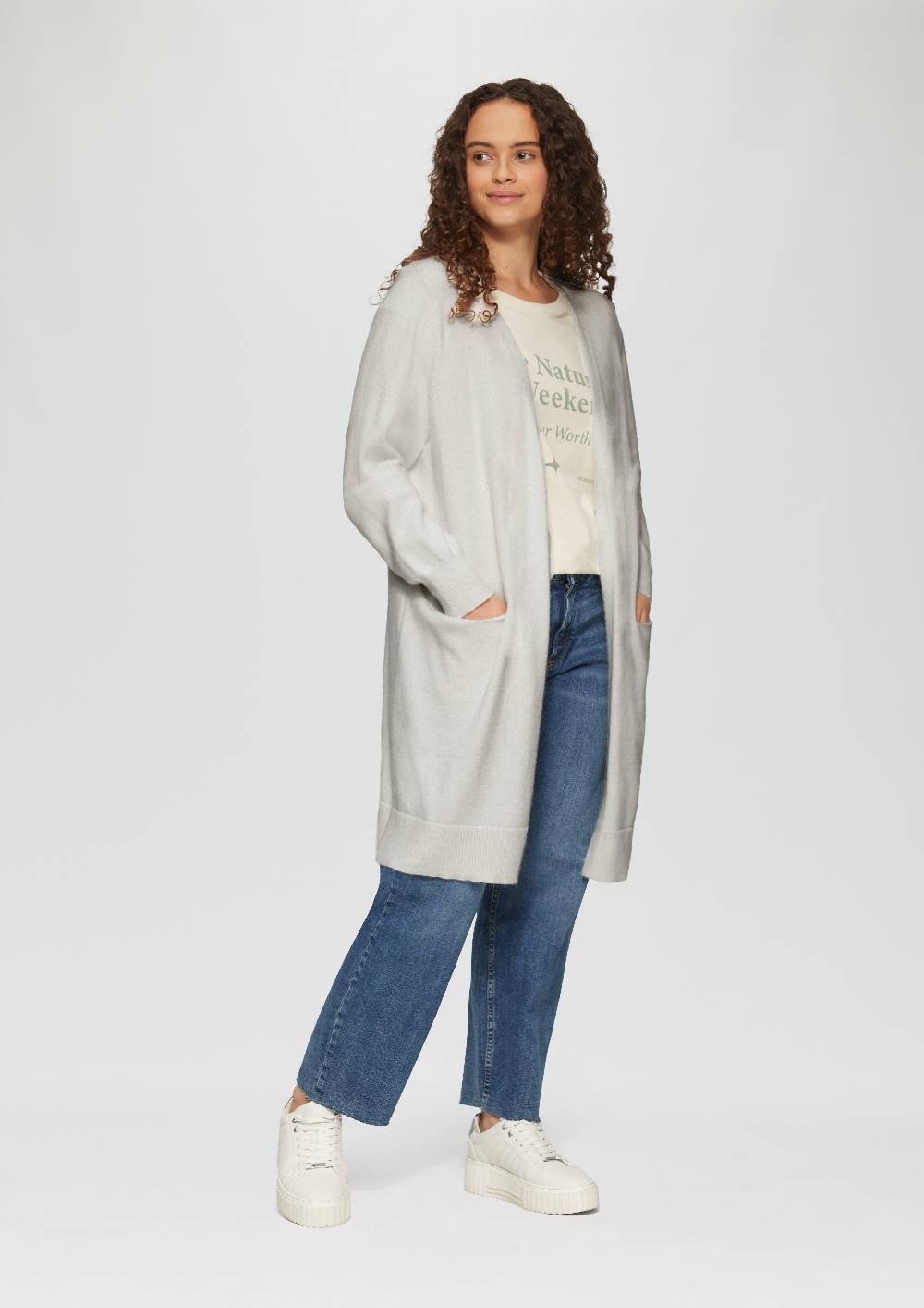 S.Oliver Lange Strickjacke aus Viskosemix Sonderangebot