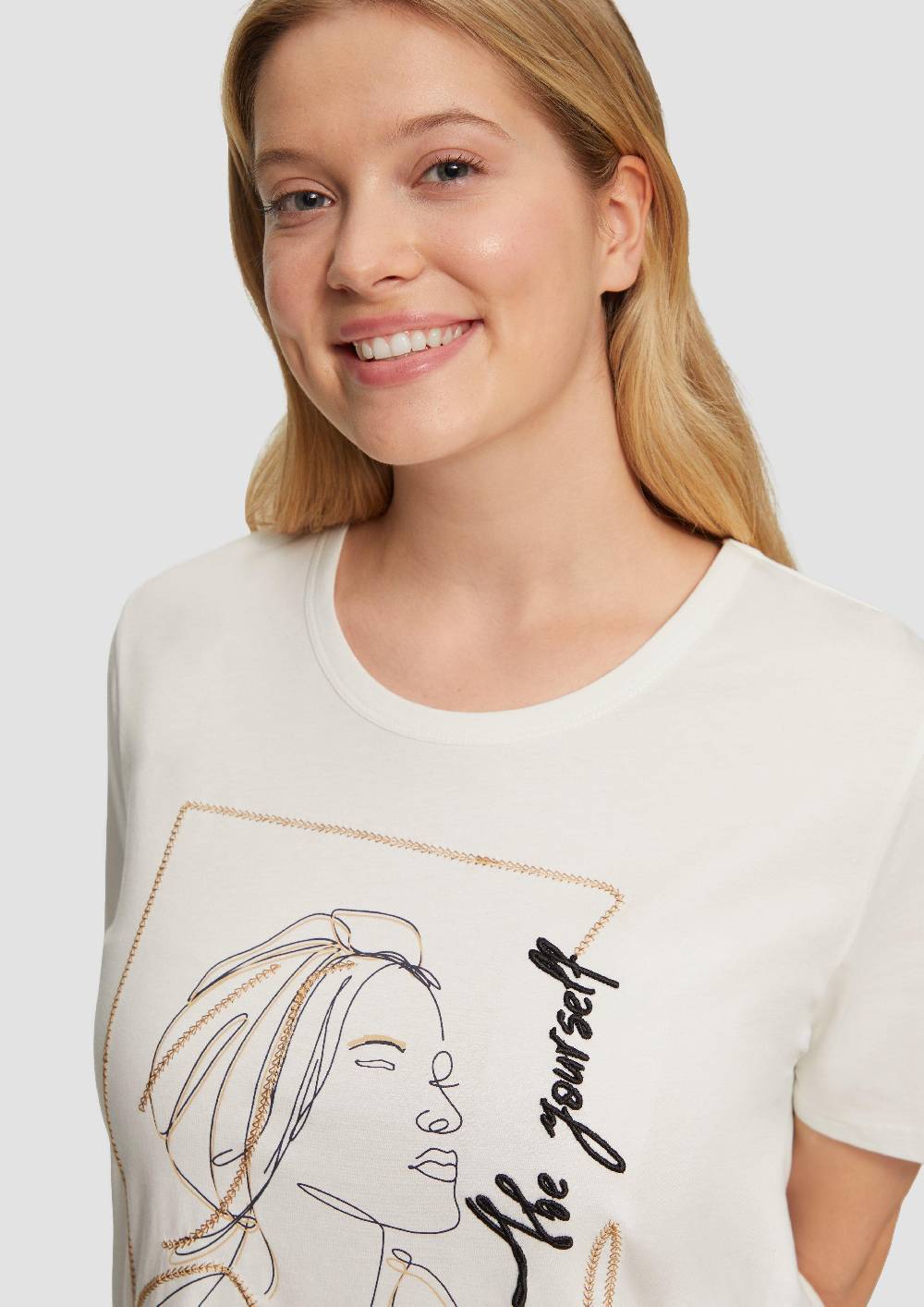 S.Oliver T-Shirt mit Stickerei-Artwork Rabatt