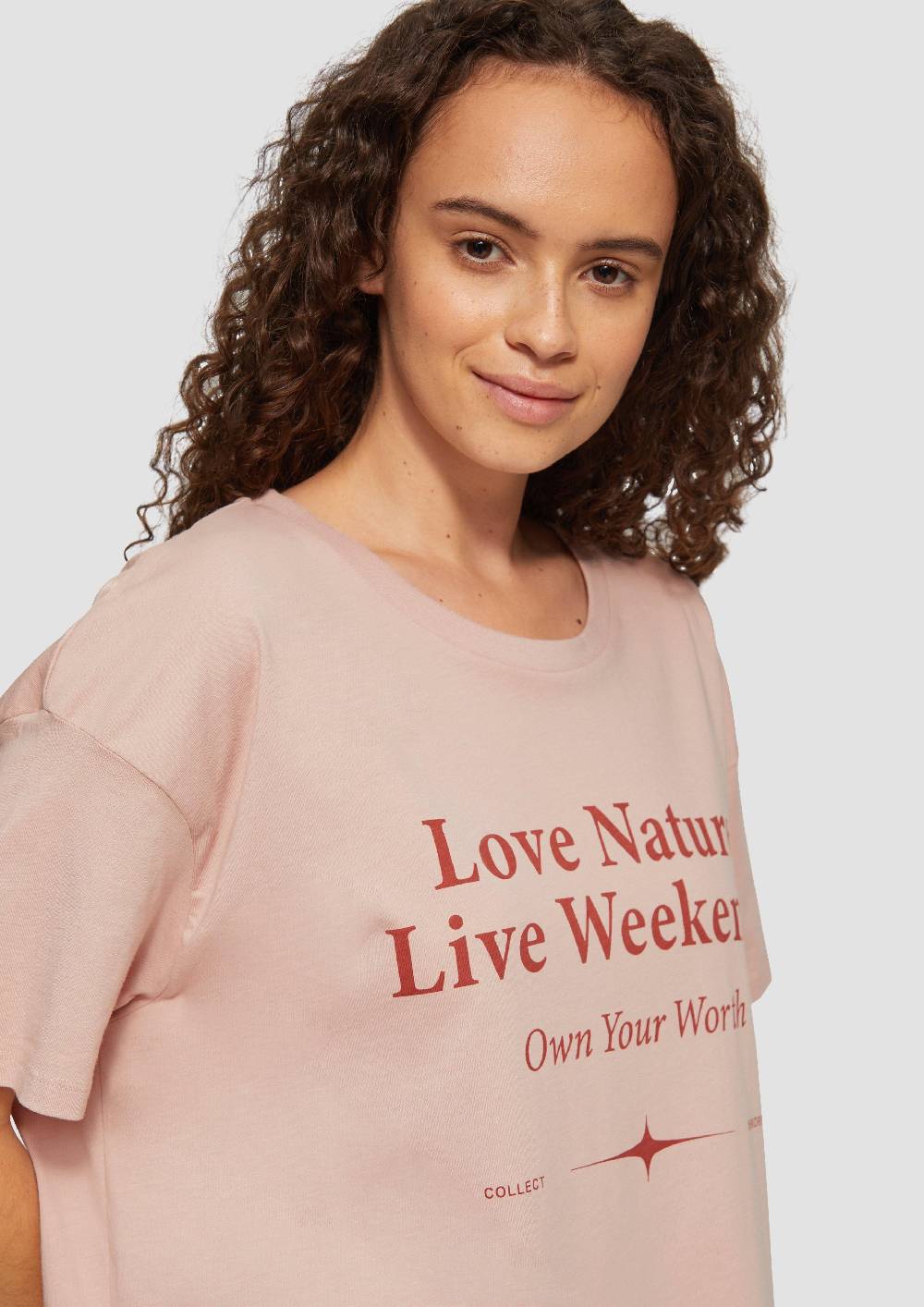 S.Oliver Print-Shirt mit überschnittenen Schultern Günstig kaufen