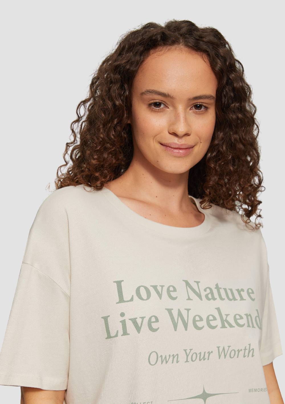 S.Oliver Print-Shirt mit überschnittenen Schultern Versandkostenfrei