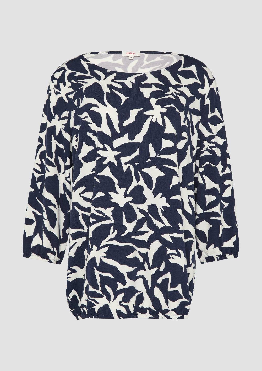 S.Oliver Shirt mit All-over-Print aus Viskosestretch Flash Sale