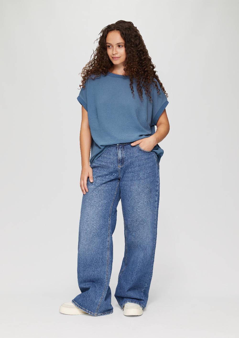 S.Oliver Materialmix-T-Shirt im Loose Fit Online Shopping