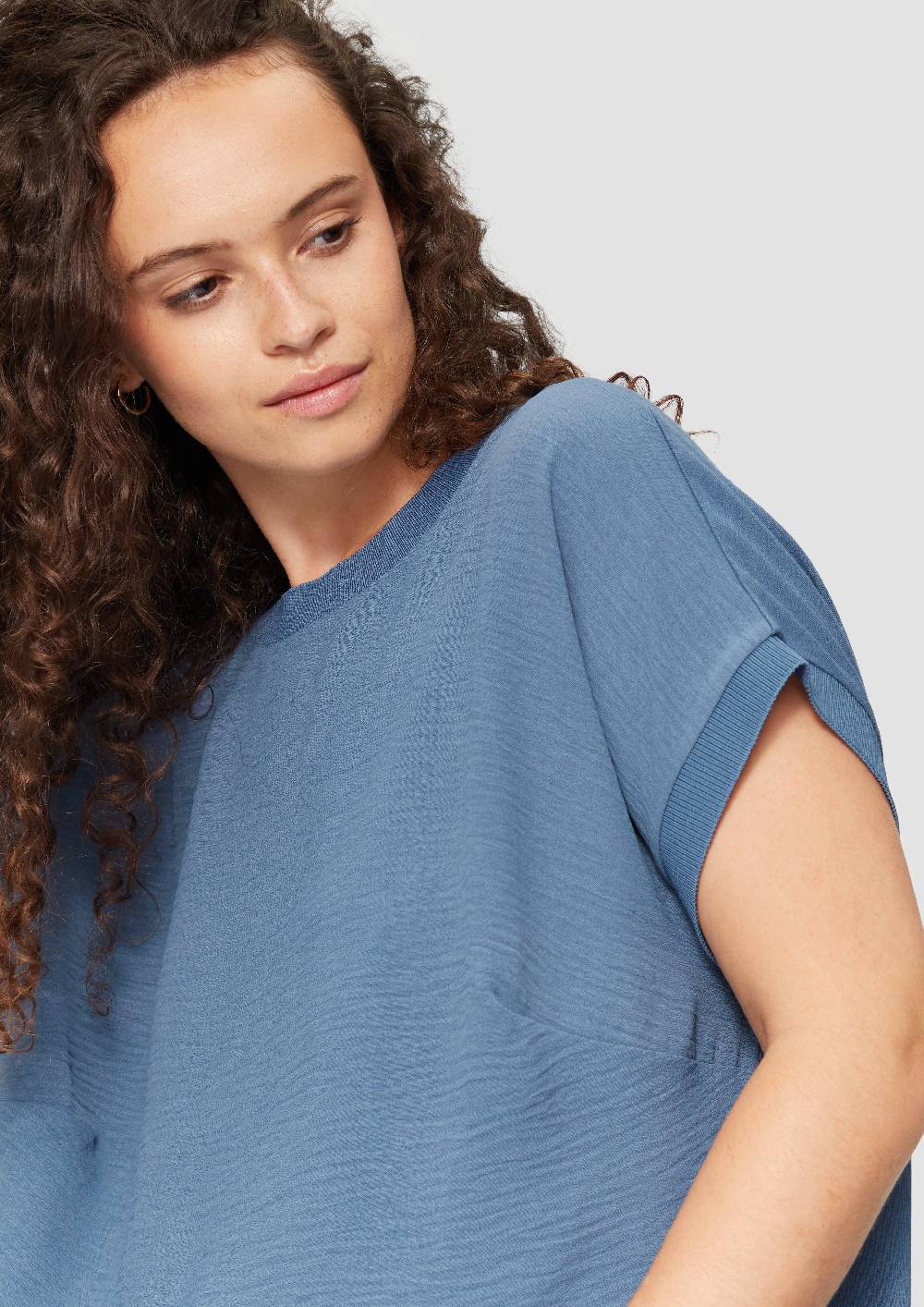 S.Oliver Materialmix-T-Shirt im Loose Fit Online Shopping