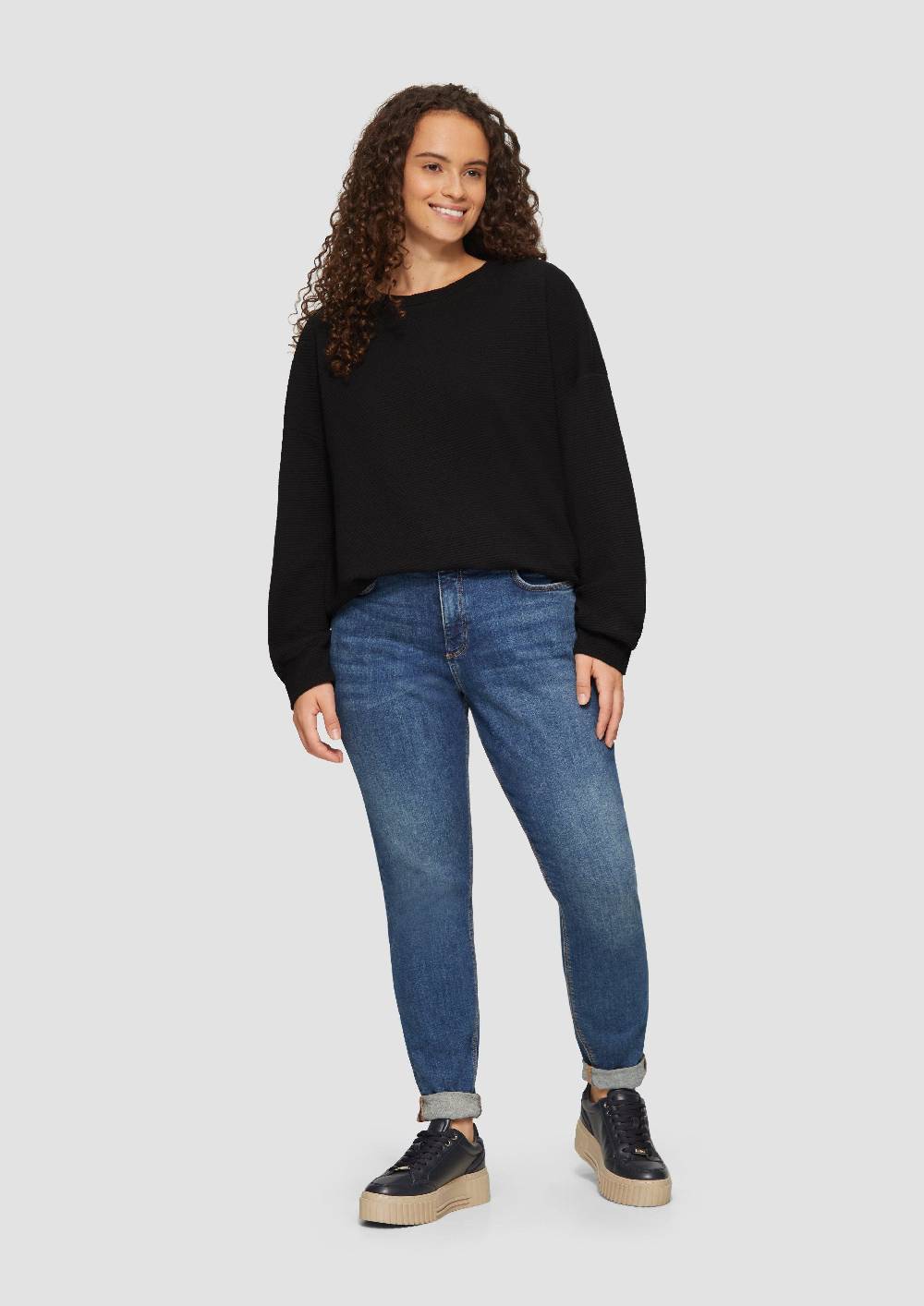 S.Oliver Loose Fit-Sweatshirt mit Struktur Preisnachlass