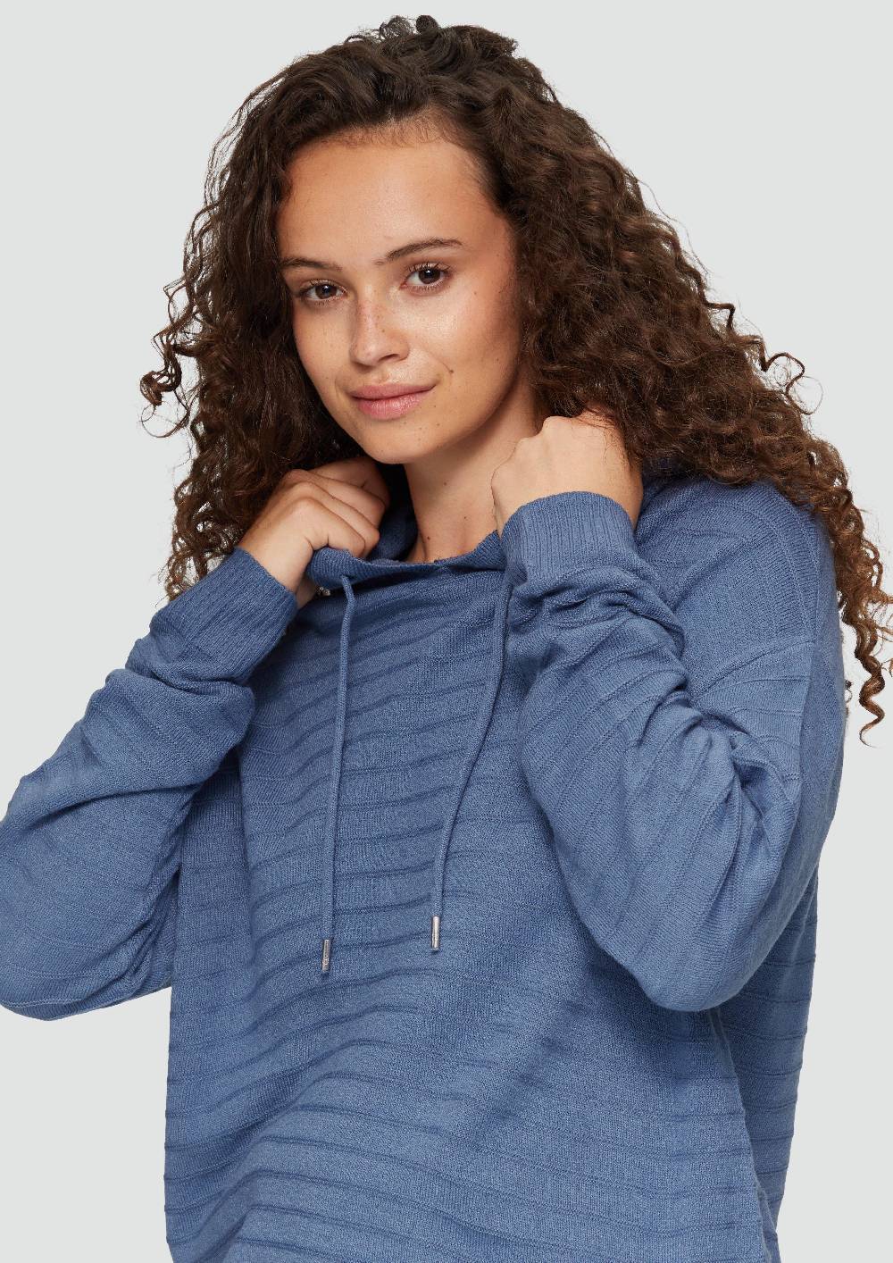 S.Oliver Strukturierter Strickpullover mit Kapuze Cyber Monday