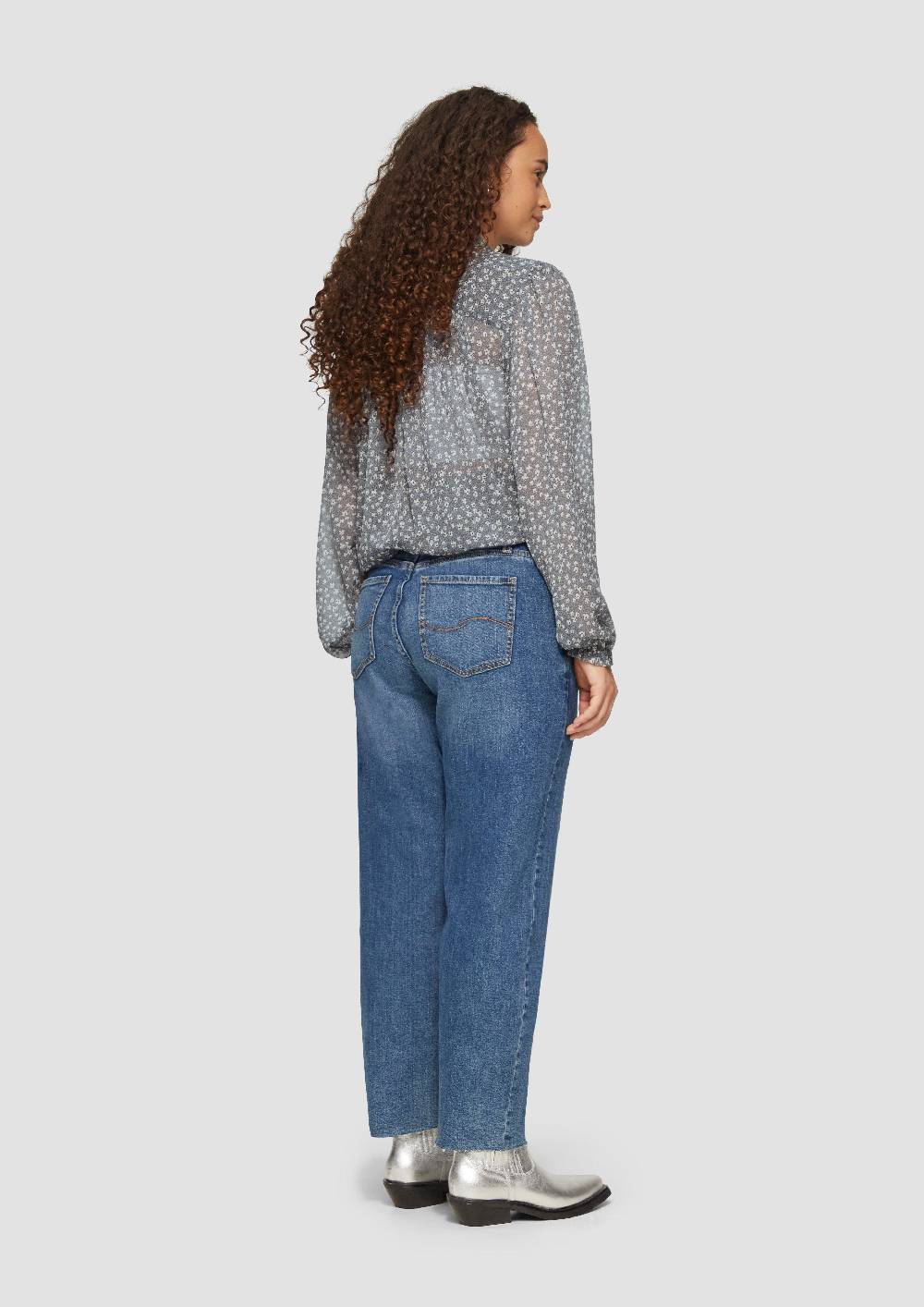 S.Oliver Leicht transparente Chiffonbluse mit Puffärmeln Online Outlet
