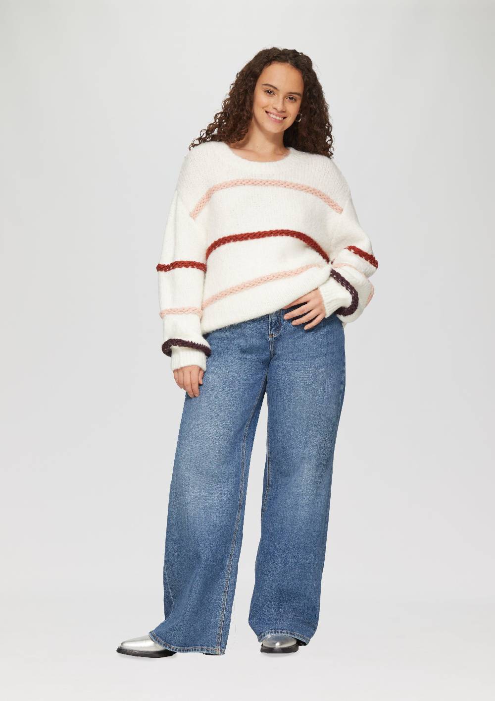 S.Oliver Flauschiger Pullover mit überschnittenen Schultern Bestseller