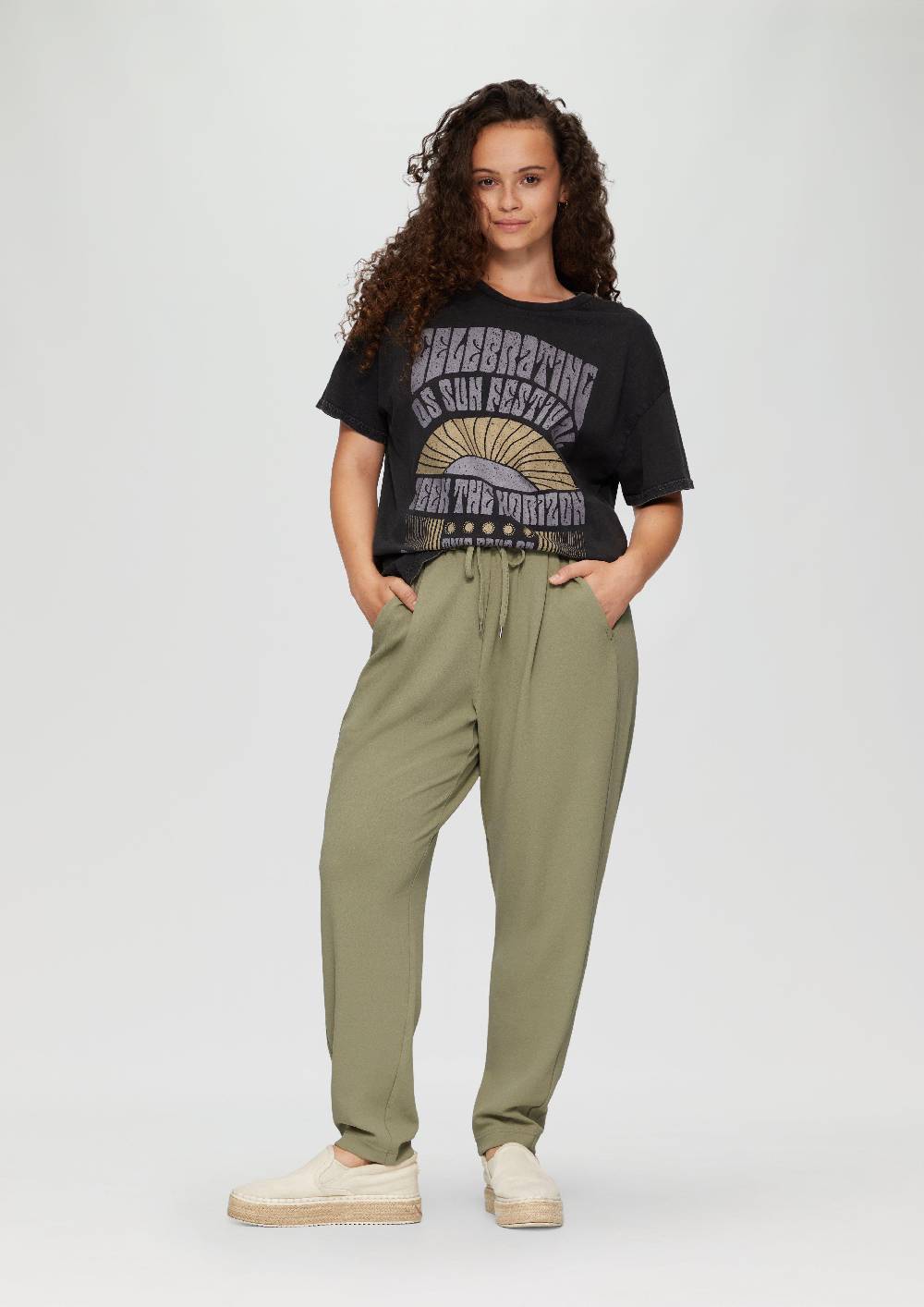 S.Oliver Jogpants aus Interlock-Crêpe Saisonale Angebote