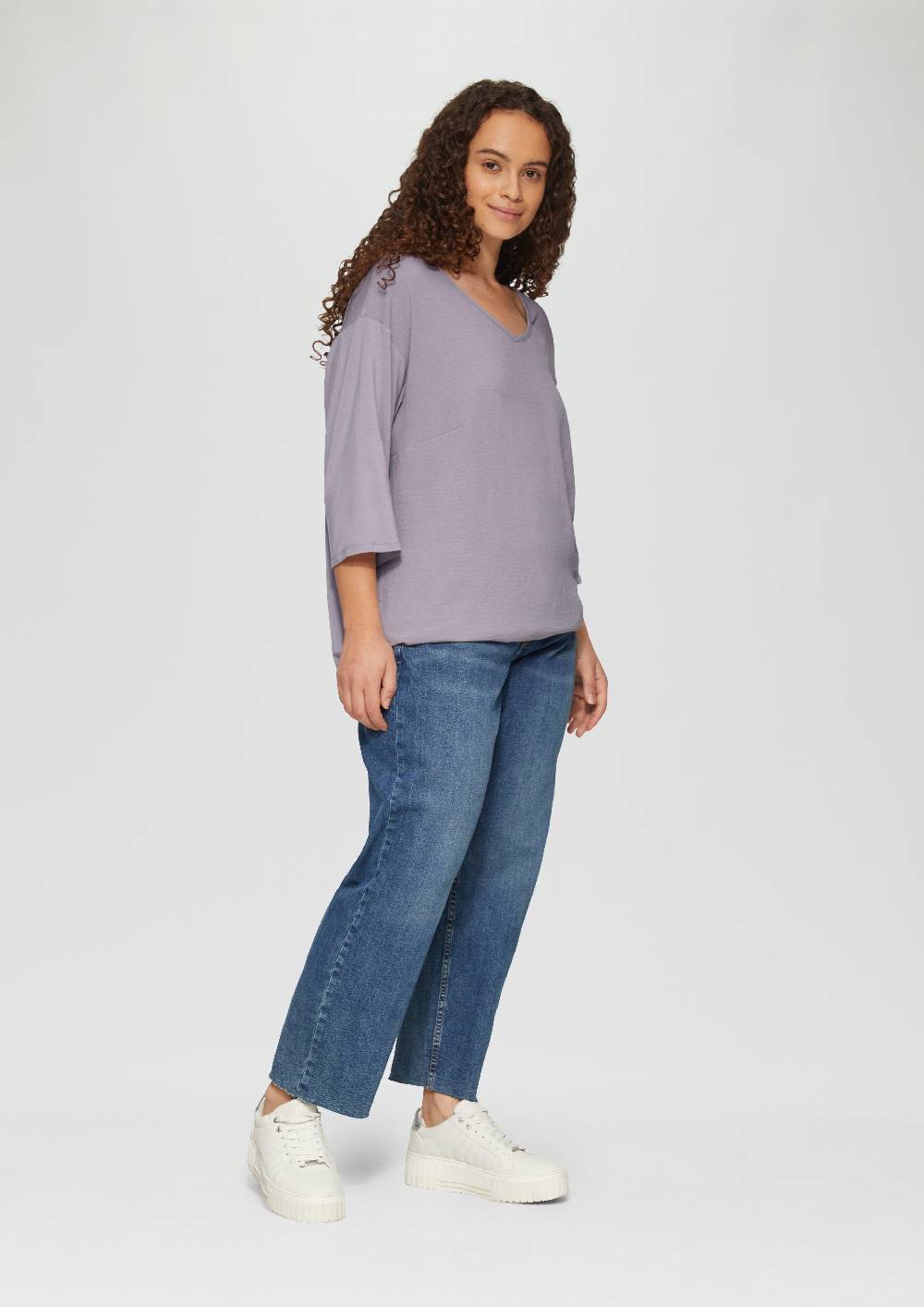 S.Oliver Shirt im Fabricmix und Loose Fit Räumungsverkauf