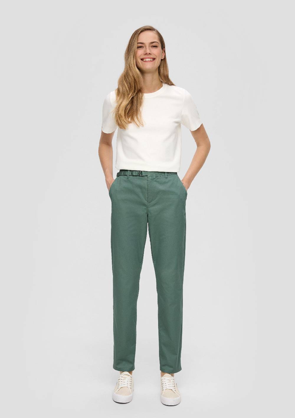 S.Oliver Chino mit Gürtel aus Baumwollstretch Super Rabatt
