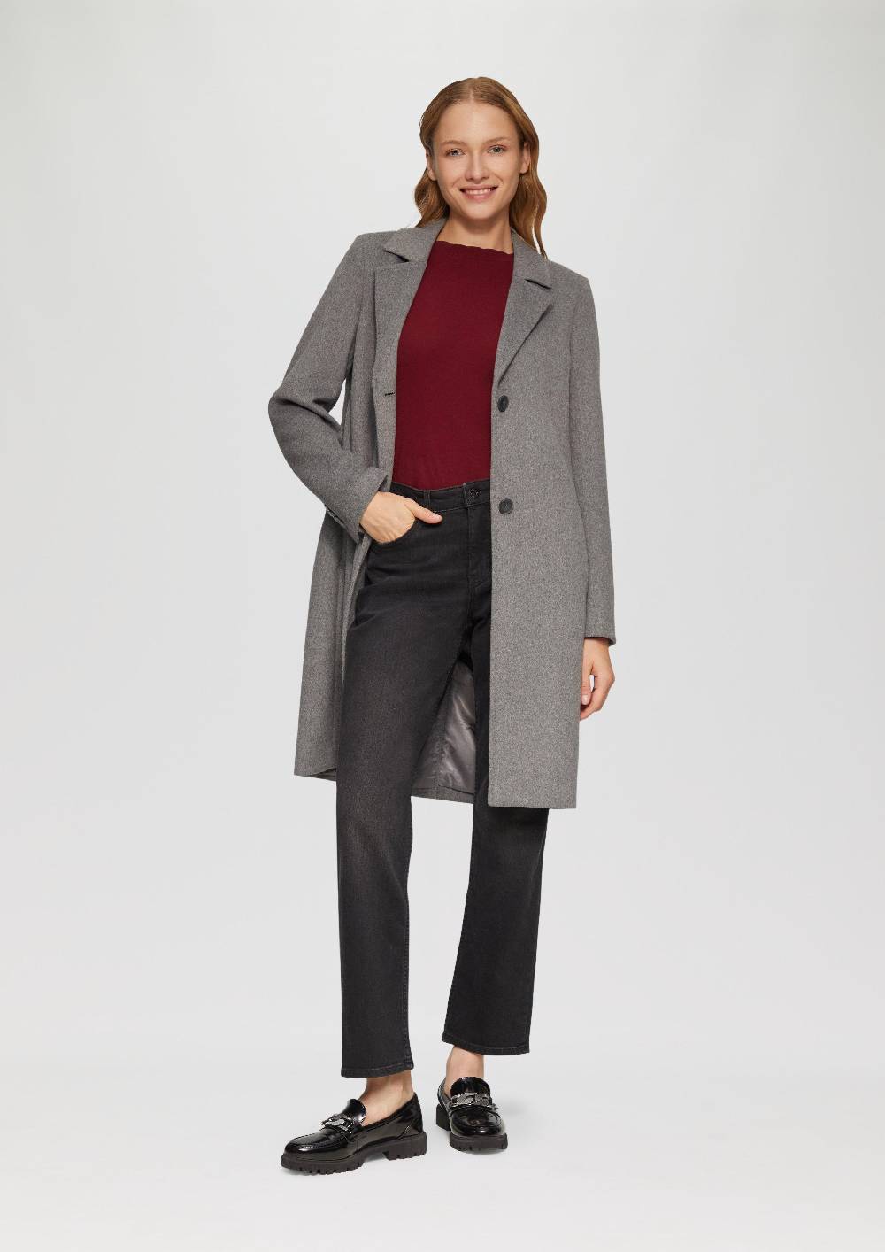 S.Oliver Langarmshirt mit Muschelkante Speichern exportieren