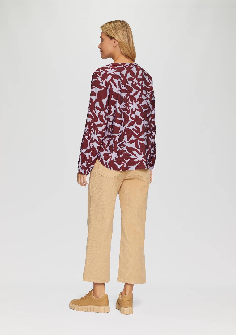 S.Oliver Strukturierte Viskose-Bluse mit All-over-Print zollfrei