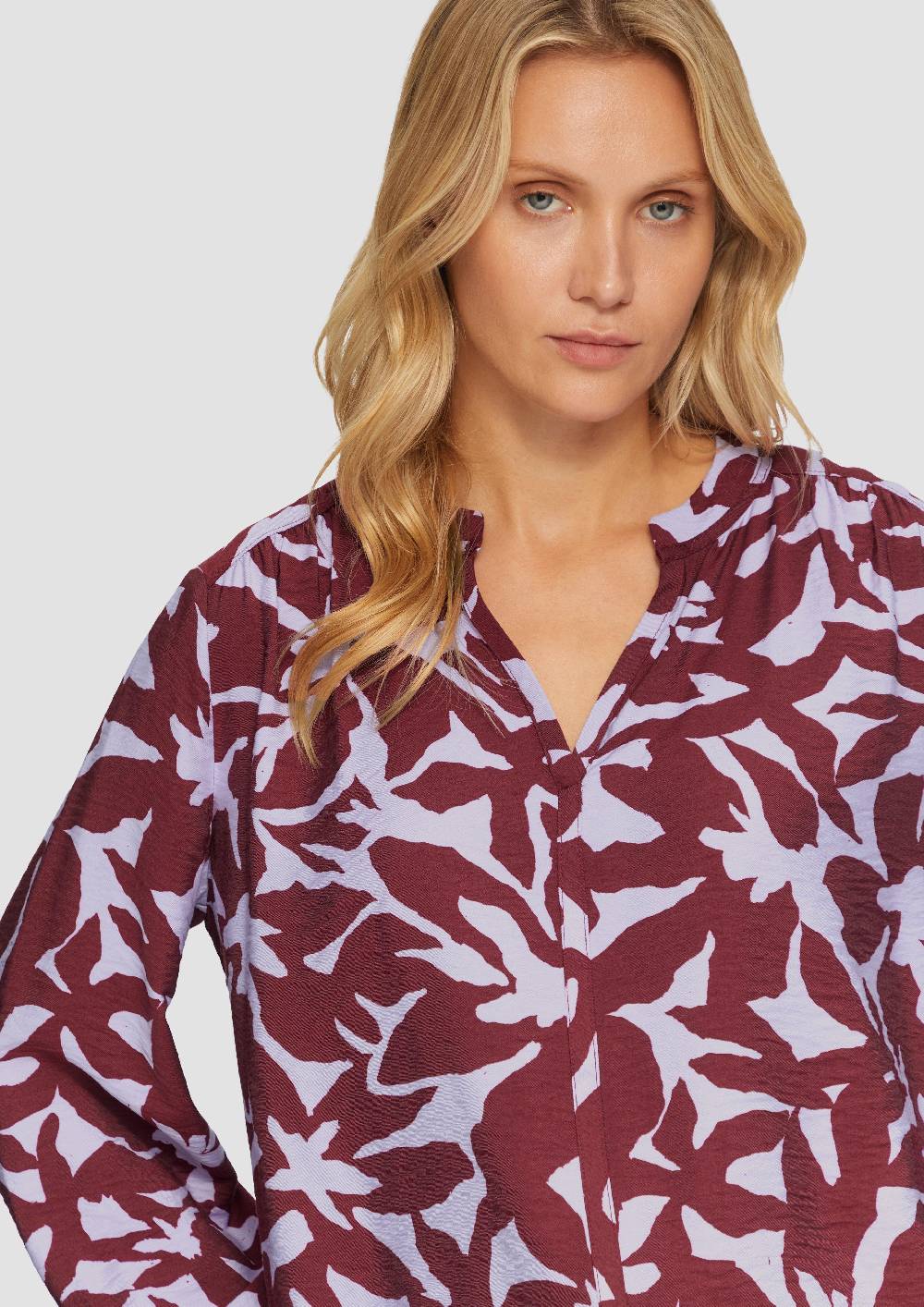 S.Oliver Strukturierte Viskose-Bluse mit All-over-Print zollfrei