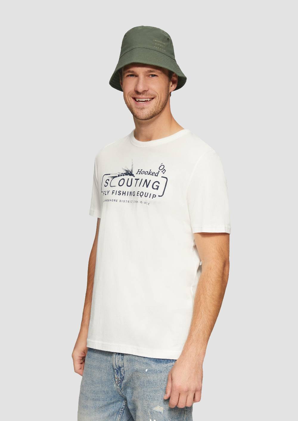 S.Oliver Bucket-Hat mit Print-Detail 50% Rabatt für begrenzte Zeit
