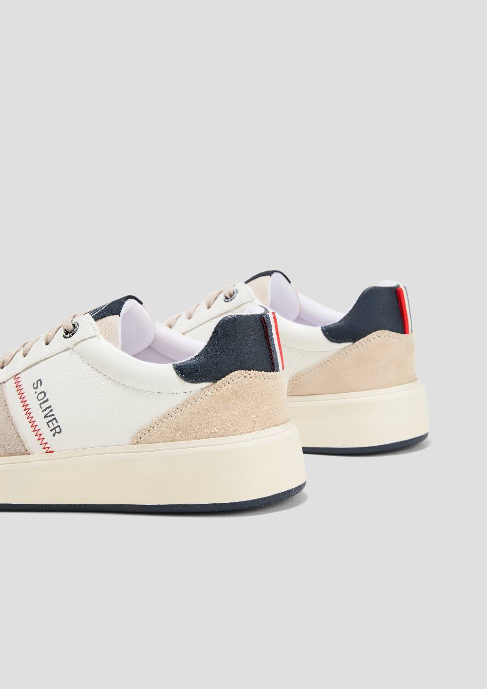 S.Oliver Sneaker aus Leder mit Logo-Detail Schlussverkauf