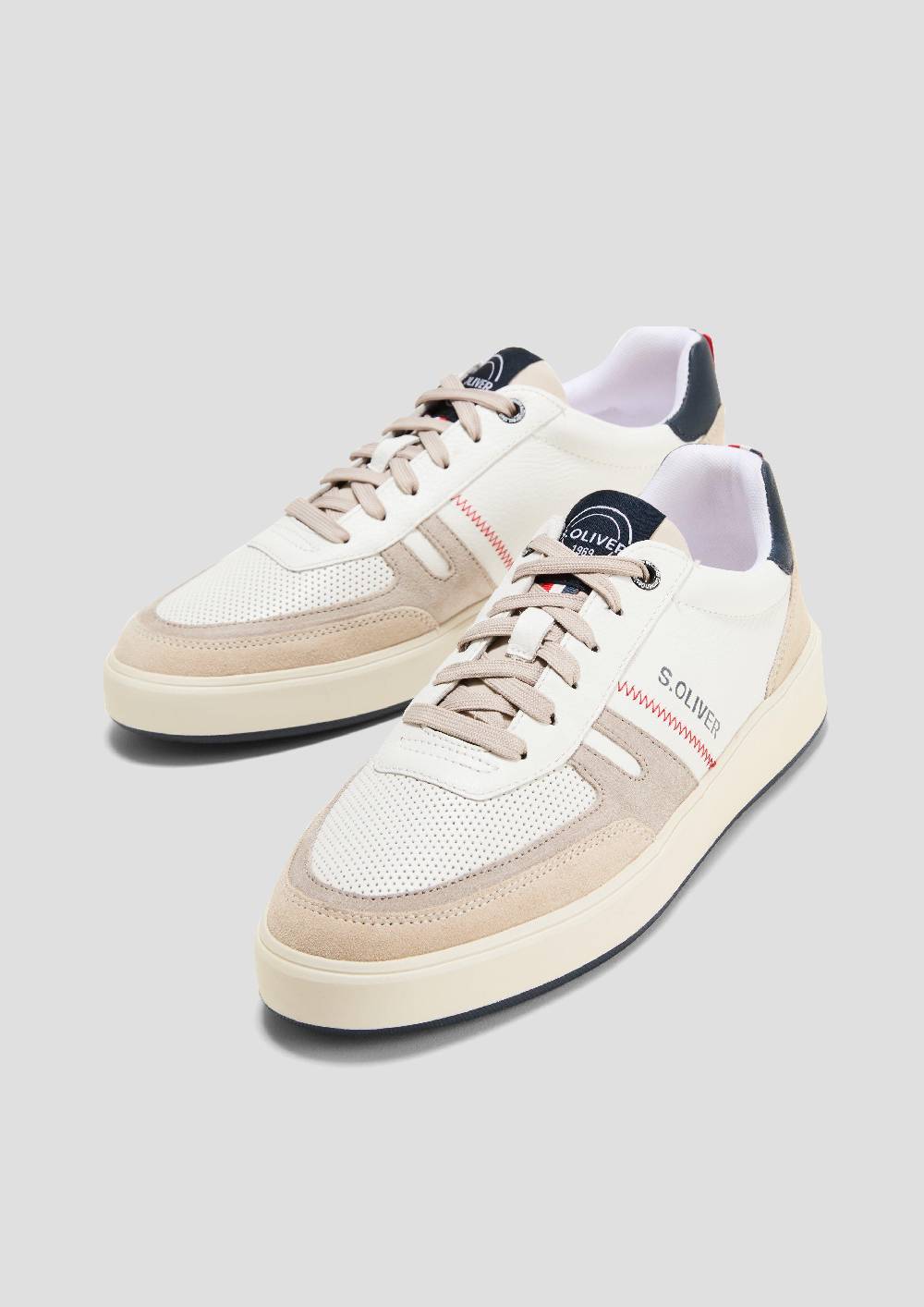 S.Oliver Sneaker aus Leder mit Logo-Detail Schlussverkauf